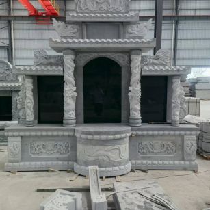 衢州 芝麻灰高档墓碑，土墓，可定制