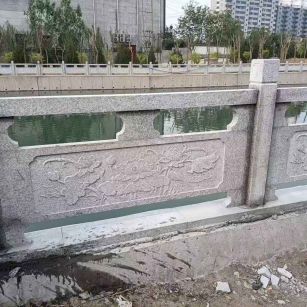 衢州 芙蓉白大花桥梁、河道，石材栏杆、围栏、护栏