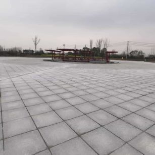 衢州 芝麻白火烧面-公园广场地铺效果