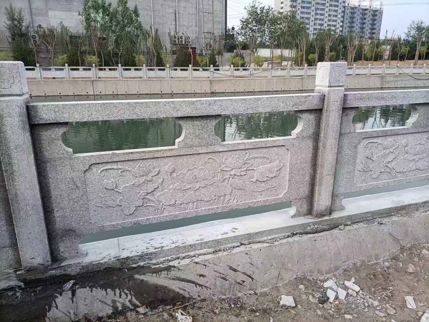 衢州 芙蓉白大花桥梁、河道，石材栏杆、围栏、护栏