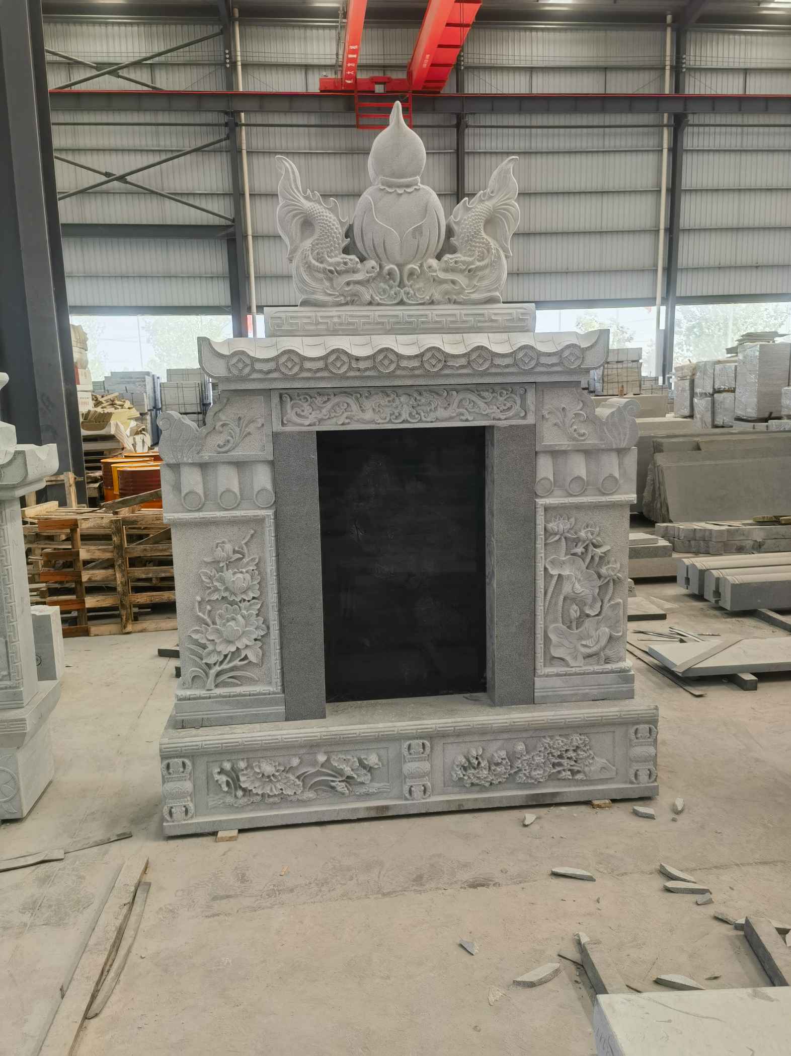 衢州 芝麻灰高档墓碑、土墓，一套也支持定做