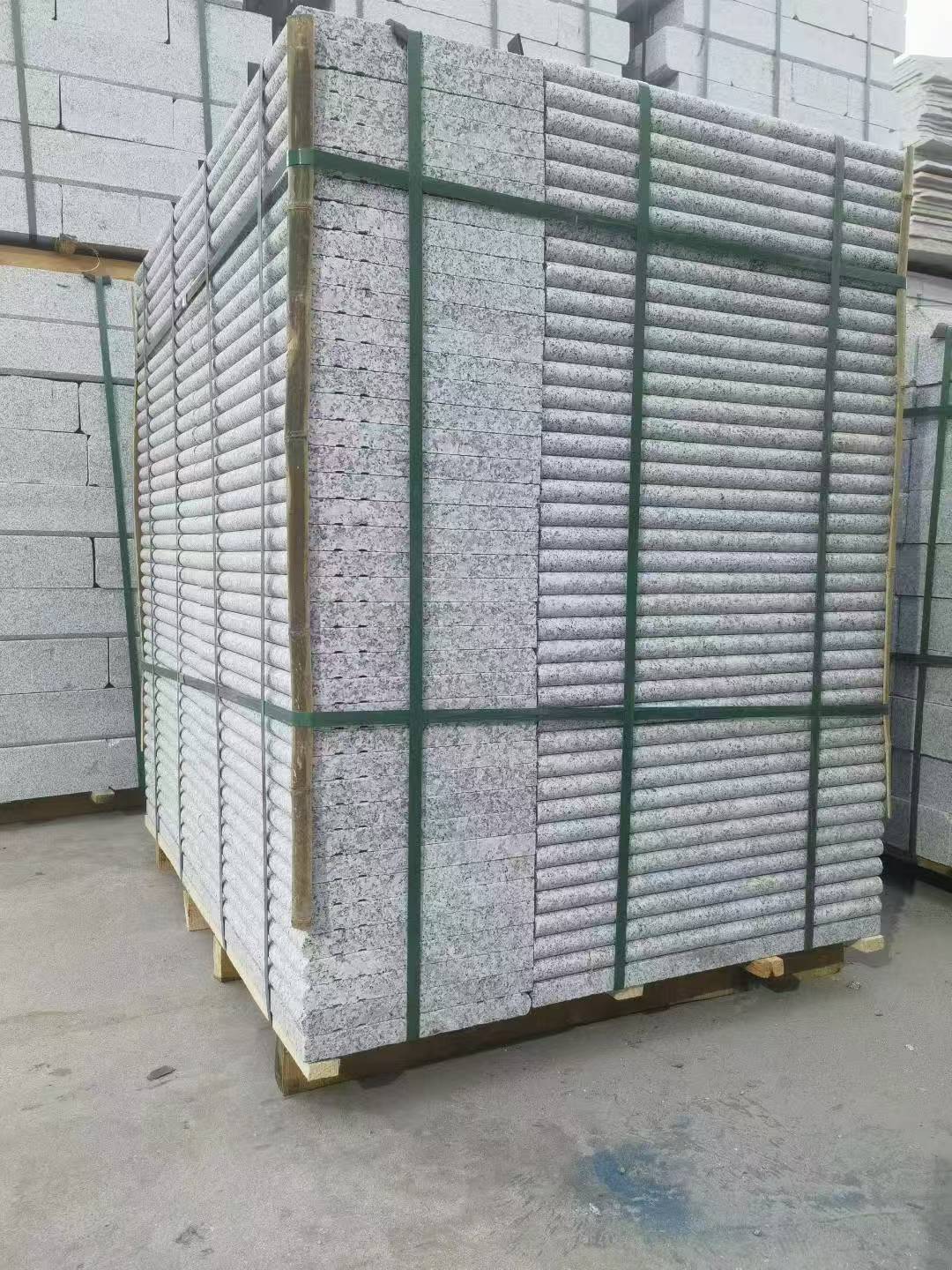 衢州 芙蓉白3公分厚磨圆边、拉槽，楼梯踏步